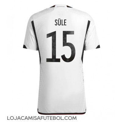 Camisa de Futebol Alemanha Niklas Sule #15 Equipamento Principal Mundo 2022 Manga Curta